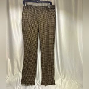 J. CREW Houndstooth Favorite Fit Trousers - Size 6